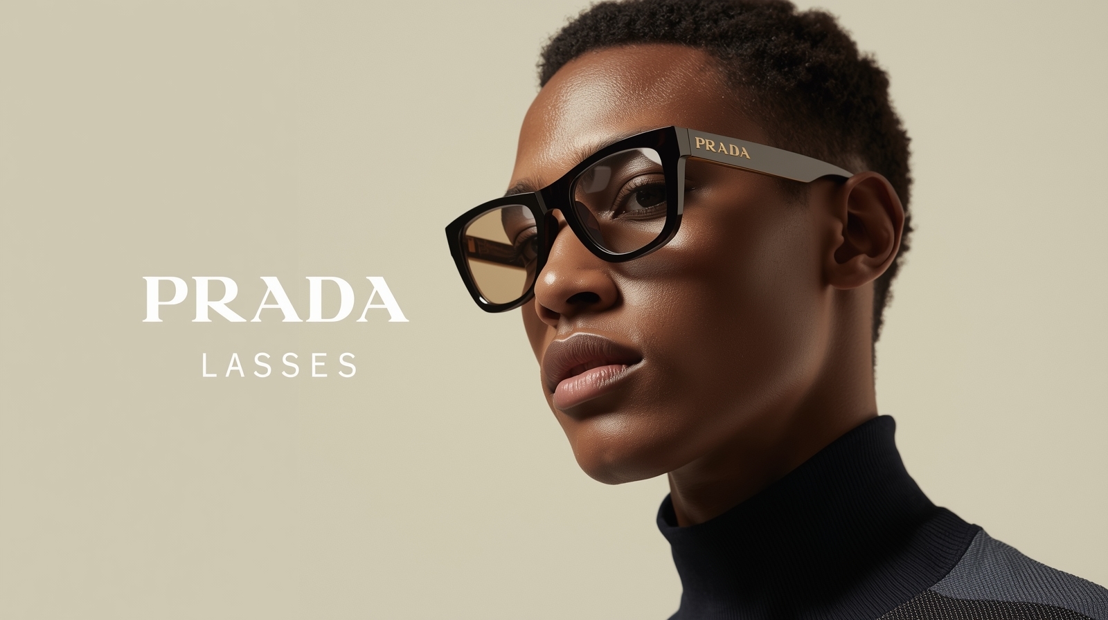 High-fashion Prada eyewear banner